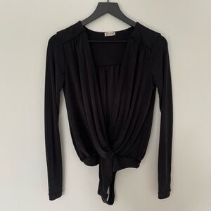 Free people intimately Turnt Surplice-neck Bodysuit